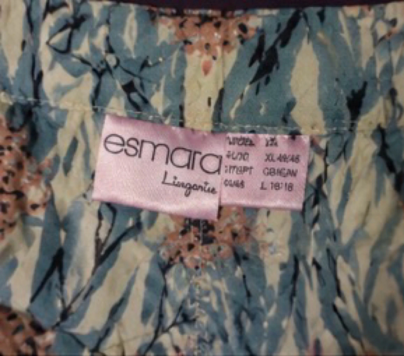 Esmara Short de noche floral azul y rosa talla 44/46 con cintura elástica cómoda – photo 4